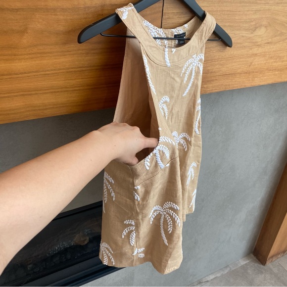 NWT Ann Taylor Palm Embroidered Button Back Halter Top, Size XL - Picture 8 of 12